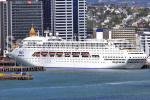 ID 6095 PACIFIC JEWEL (1990/70310grt/IMO 8521220, ex-OCEAN VILLAGE TWO, AIDAblu, A'ROSA BLU, CROWN PRINCESS) - a recent (as at 2010) addition to the P&O Cruises (Australia) fleet, alongside at Queens Wharf,...